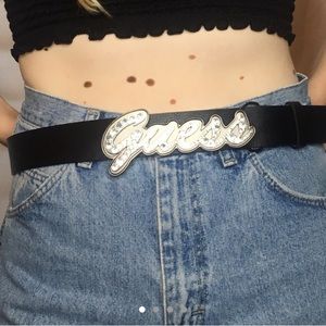 GUESS BELT WITH FAKE DIAMONDS ENCRUSTED